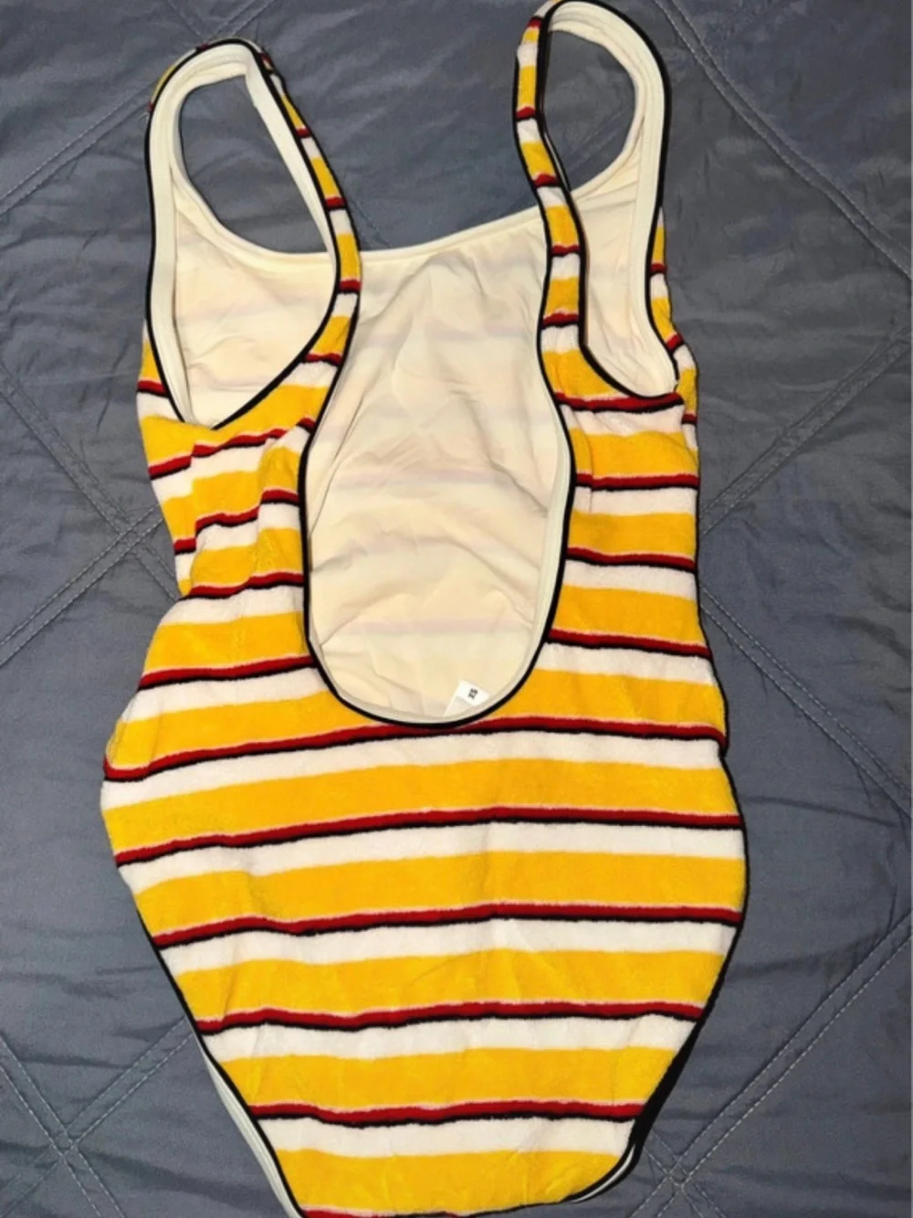 Solid & Striped Yellow One-Piece swimsuit